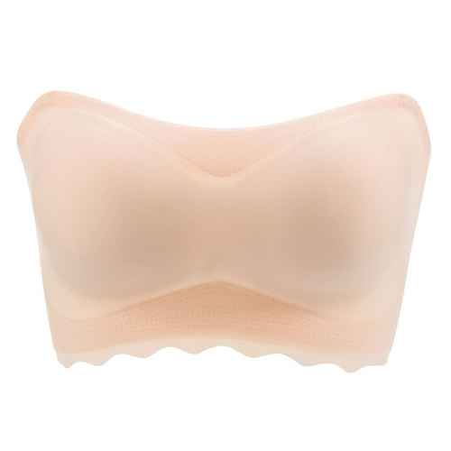 Large size strapless bra for fat mm push-up non-slip extra large breast thin section tube top wrapped chest invisible bra underwear for women