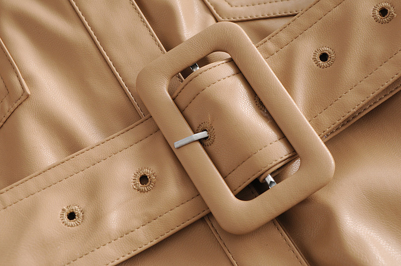 Wholesale autumn plus color imitation leather women s leather jacket  NSAM4275