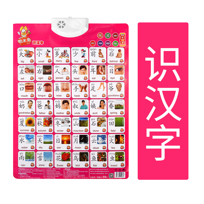 first grade pupil children study English Pinyin voiced pronunciation Pinyin Poster Vocalization Alphabet