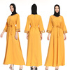 The manufacturer directly provides edodo's new Muslim women's dress， Middle East Arab seven point sleeve large swing lon