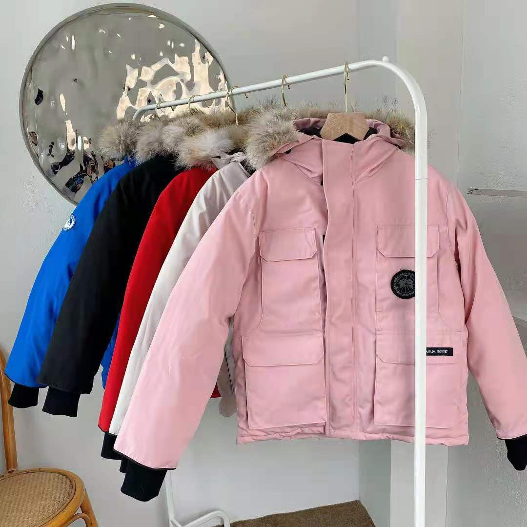 1:1版本  加拿大大鹅08款羽绒服儿童经典真狼毛领派克大衣9T代购|ms