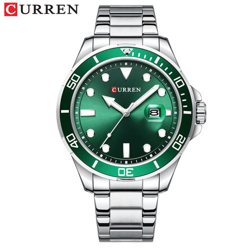 Curren/Carren 8388 men's watch waterproof quartz steel band watch business casual calendar men's watch