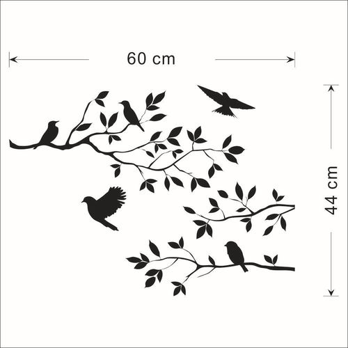 8208 manufacturer supply wholesale cross-border new branch bird living room bedroom children's room removable wall sticker decoration