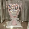 Розовый (LED Дораэмон, прозрачная подарочная коробка)