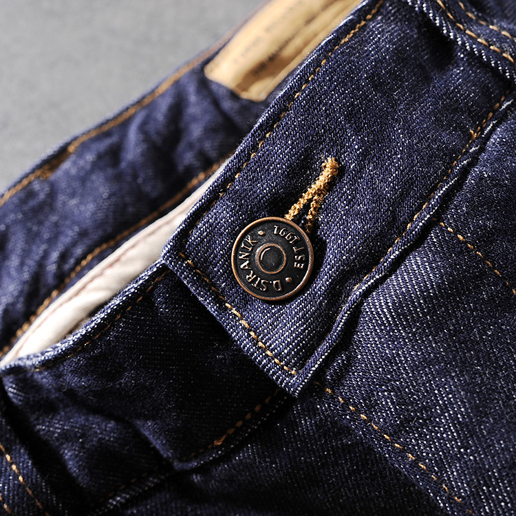 D. STRANIK autumn/winter American heavy texture blue dyed men's jeans young men's trousers DS1275 29
