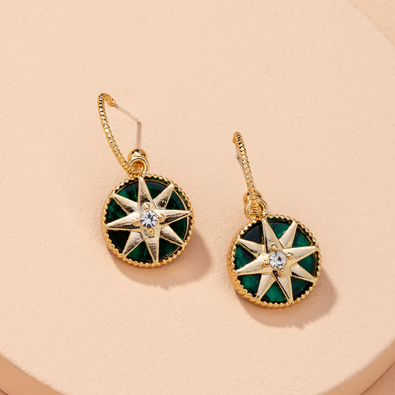 Simple Geometric Round Star Earring display picture 3