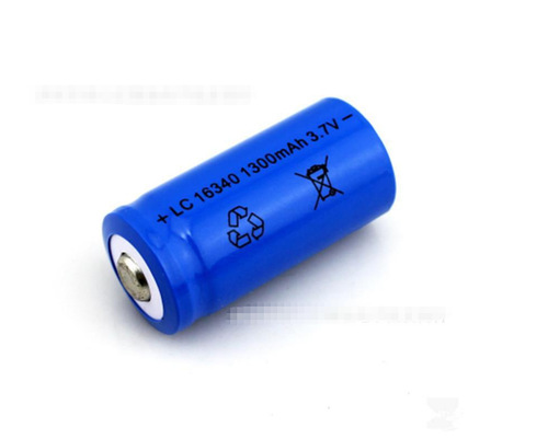 16340 lithium battery CR123A large capacity rechargeable battery 1300 mAh 3.7V laser pointer bright flashlight