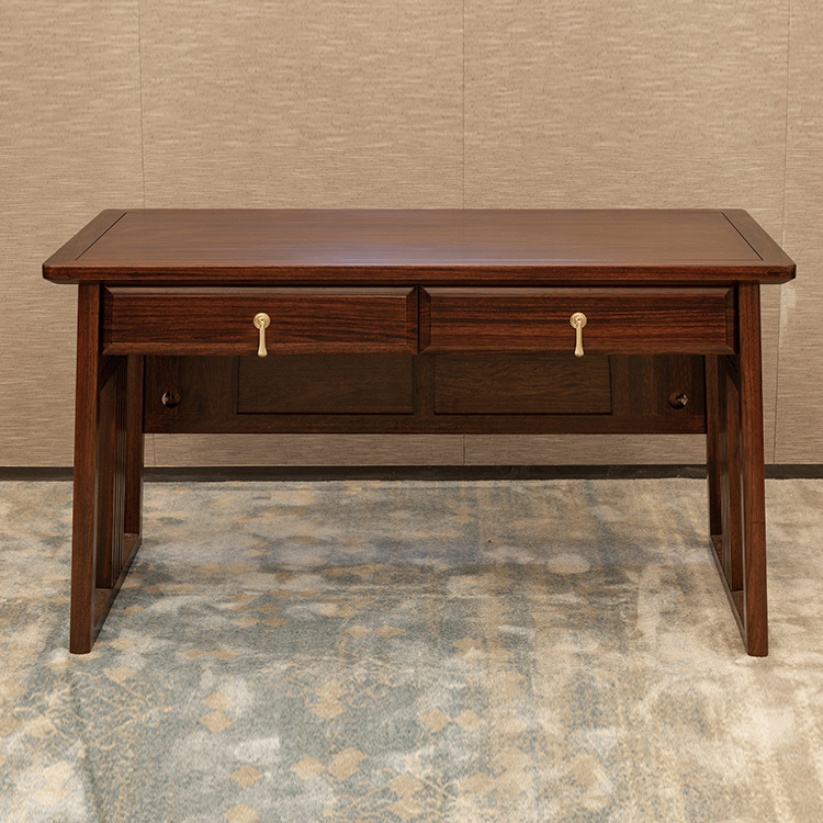 New Chinese style solid wood furniture Ugyen wood desk The computer table drawer Study furniture