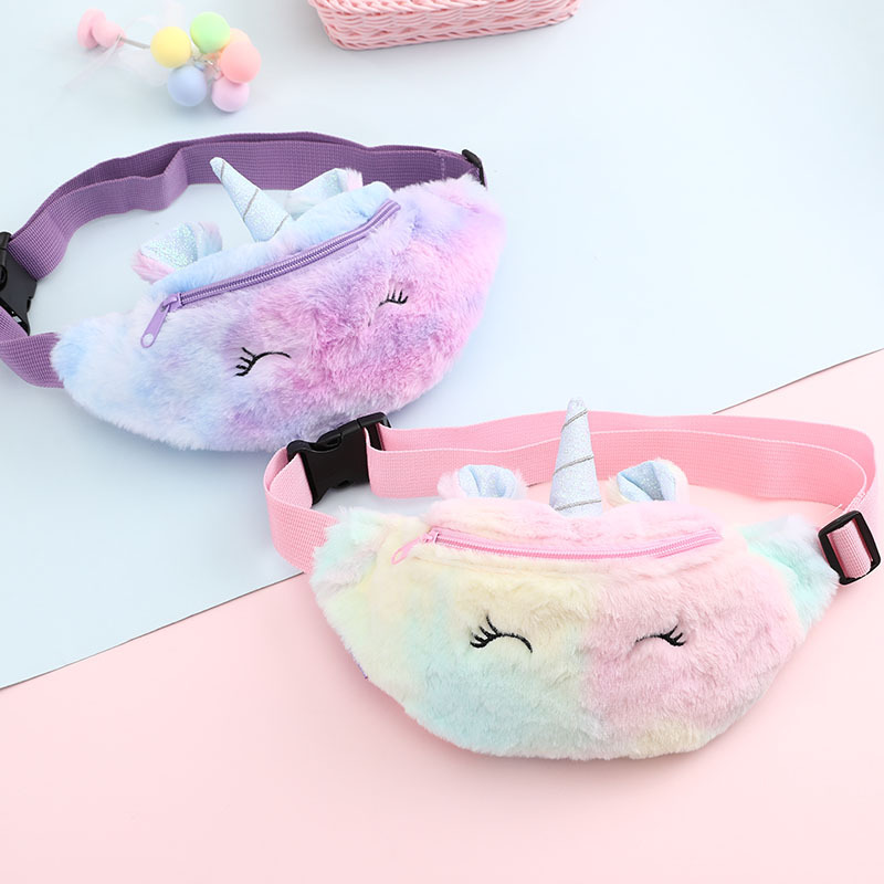 Cartoon cute children plush waist bag un...