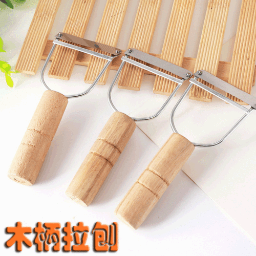 Stainless steel melon plane, wooden handle plane, paring knife, peeler, kitchen gadgets, direct supply from two yuan store