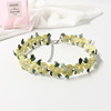 Apple, choker, cute necklace, Korean style, flowered, with embroidery