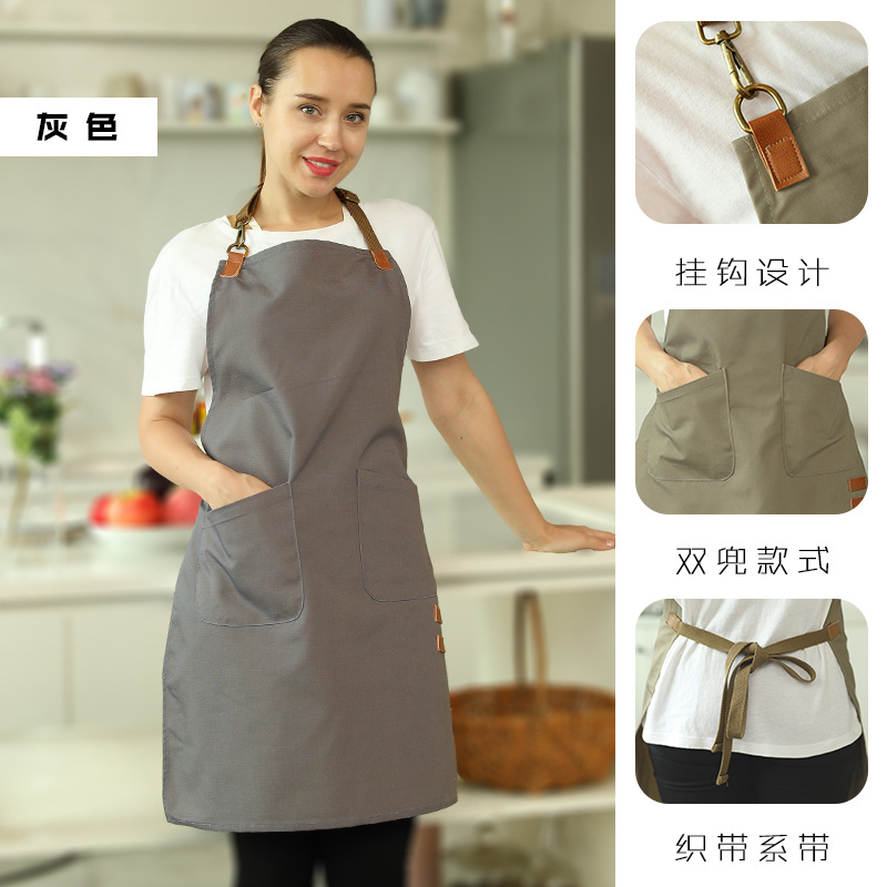 Cocina anti-fouling delantal casa de moda de las mujeres lindo estilo japonés coreano falda adultos overoles logotipo impreso de los hombres