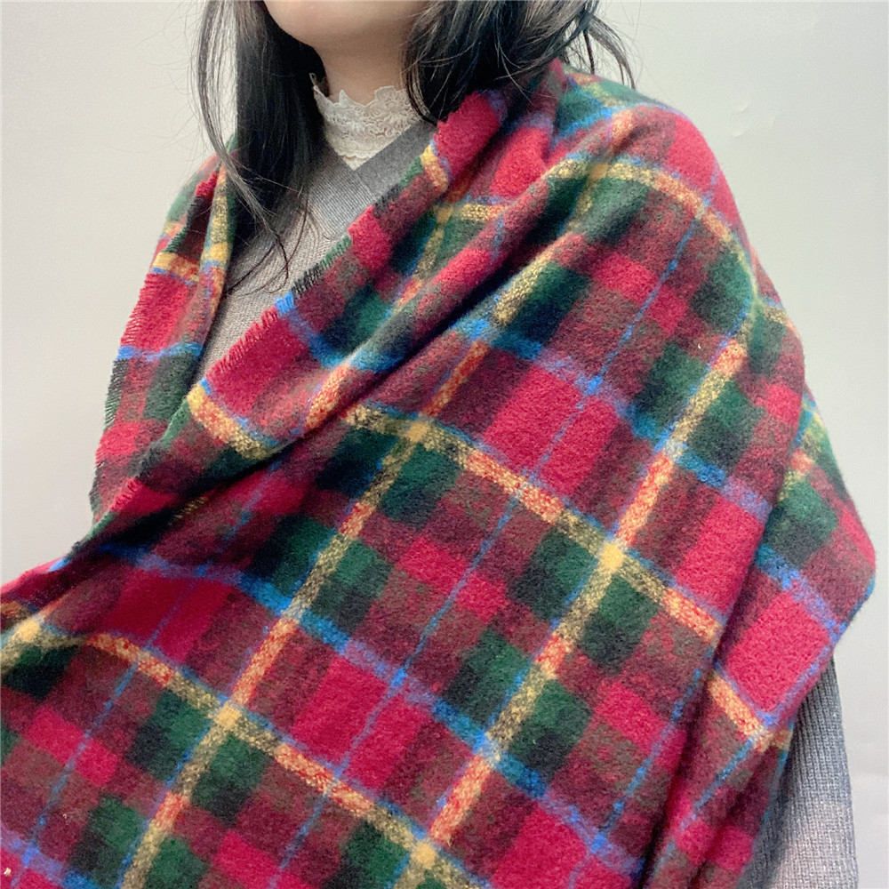 Plaid Cashmere Scarf display picture 5