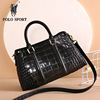 fashion business affairs Crocodile print genuine leather a leather bag lady Europe and America temperament Fashionable Inclined shoulder bag 2020 A new single shoulder bag