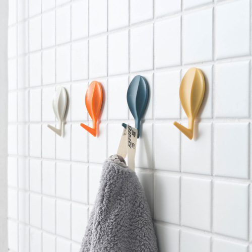 8 hot air balloon hooks, strong adhesive wall-mounted kitchen hooks, no need to punch holes, contrasting color adhesive hooks behind the door