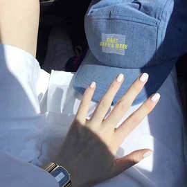 厂家直销纯色白色圆头指甲贴片孕妇可用假指甲可拆卸成品防水甲片