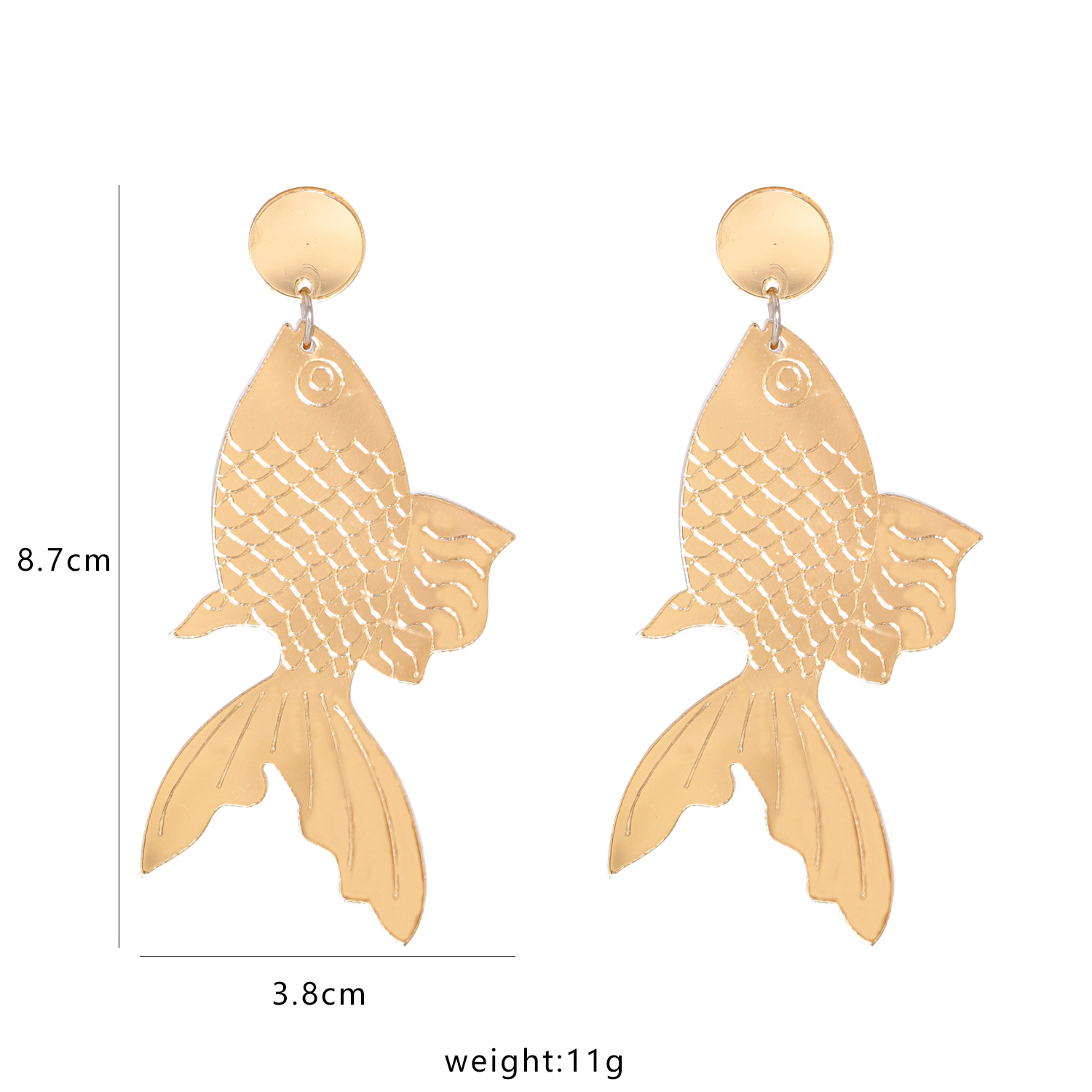 Nouvelles Boucles D&#39;oreilles Poisson Plaque Acrylique display picture 1