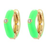 Enamel, earrings, fashionable zirconium, European style, wholesale