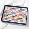Plastic fresh earrings, 100 pair, simple and elegant design, wholesale