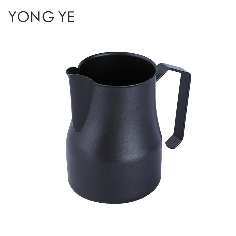 350ml铁氟龙意式拉花杯不锈钢尖嘴奶泡杯304咖啡用具生产厂家批发|ms