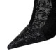 316-3 han edition fashion sexy ladies boots yard with sequins pointed embroider line transparent mesh hollow-out lace short boots