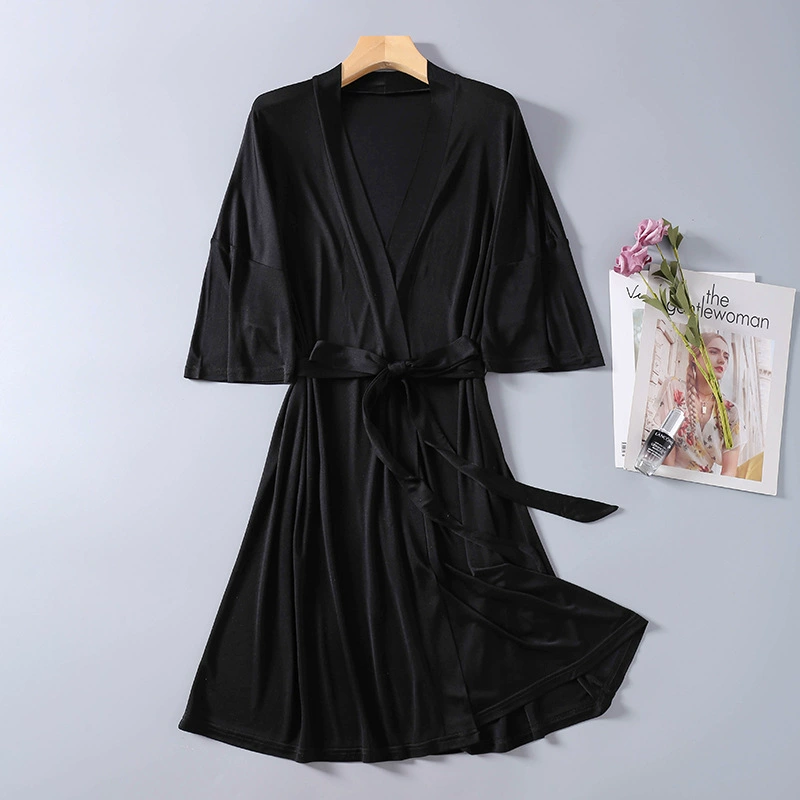 Silk pijama, thin sexy comfortable bathrobe, V-neckline