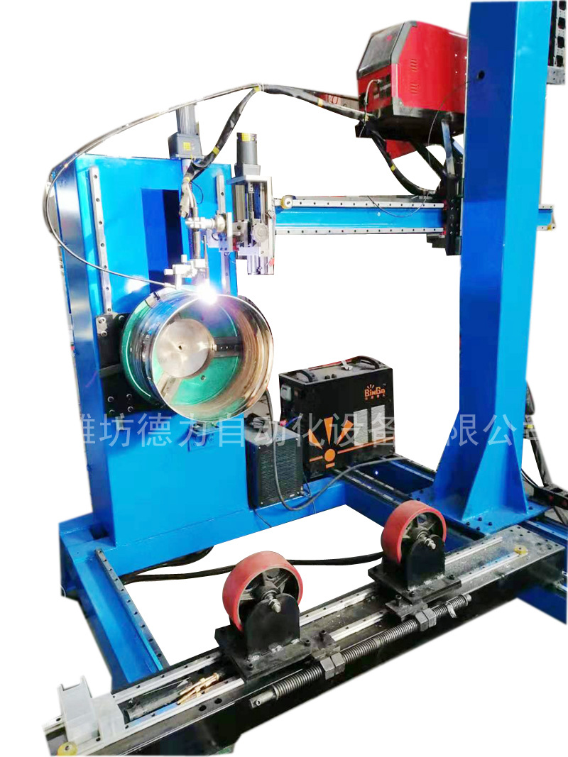 消音器瓶口环直一体焊接设备法兰封头浮球环缝自动焊接机