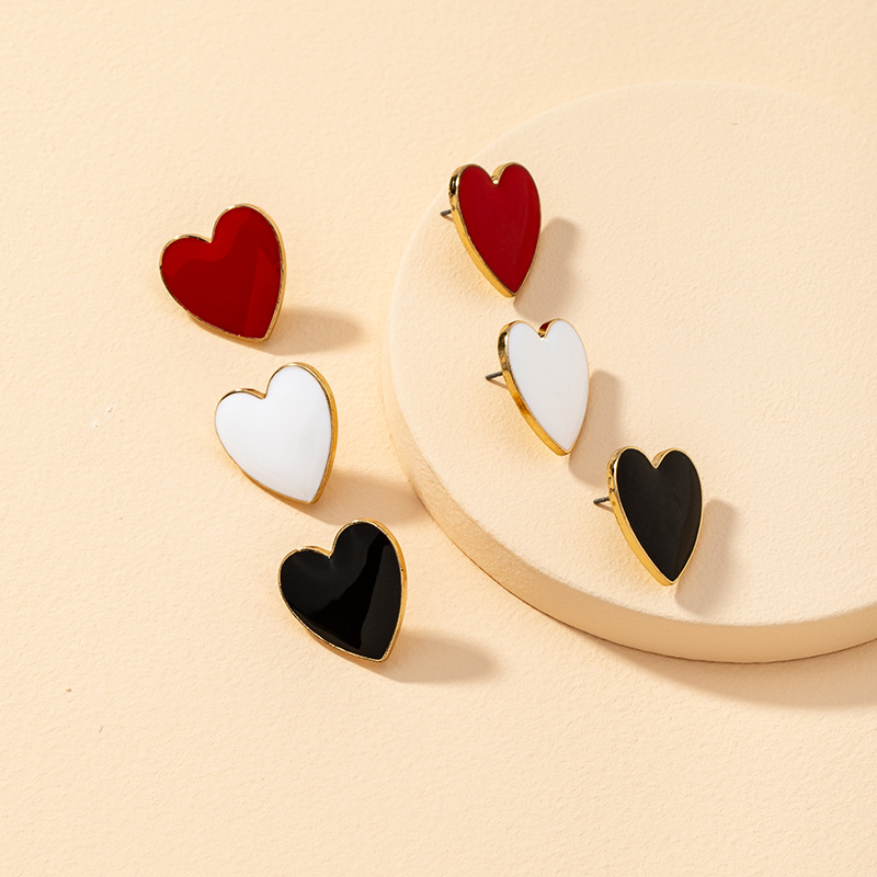 Autumn And Winter Drip Heart-shaped Hot Sale Earrings display picture 7