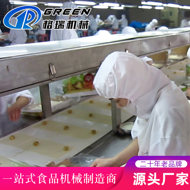 厂家生产 大型商用春卷生产线 春卷皮机器 全自动春卷加工流水线