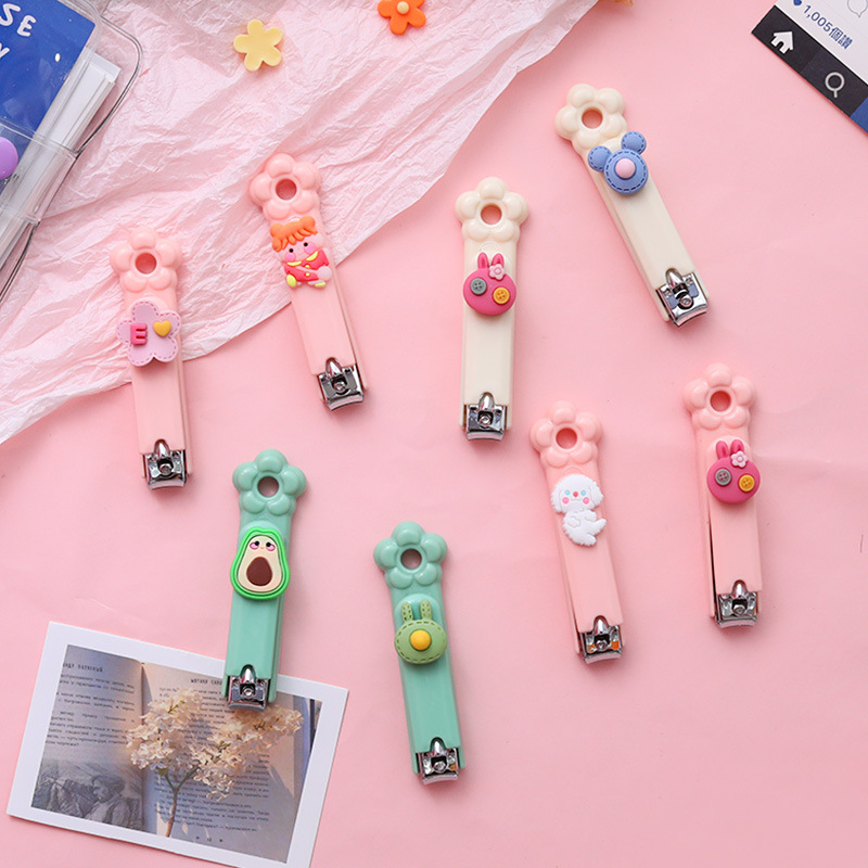 Cartoon Cute Flower Nail Clippers Single Adult Anti-splash Nail Clippers Portable Home Nail Art Knife Gift