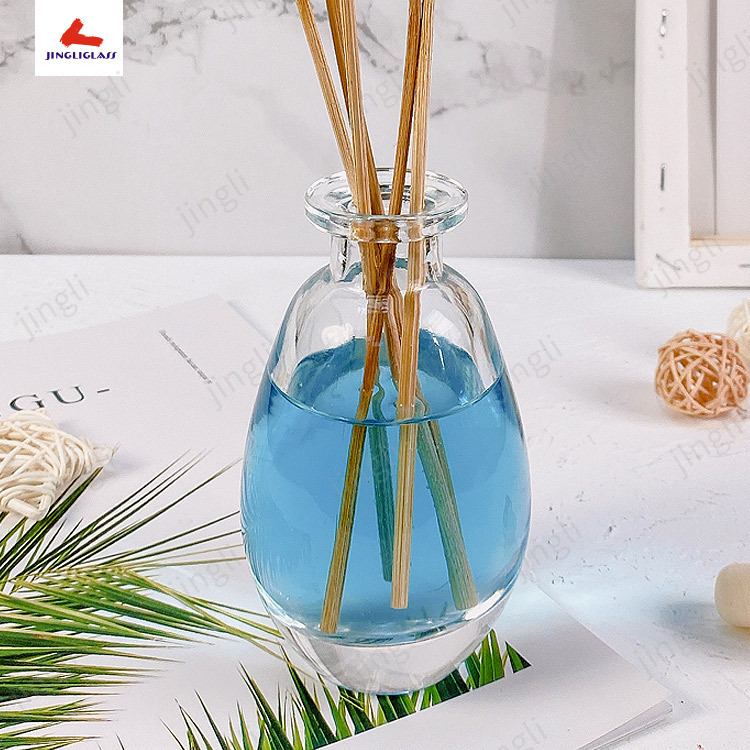 厂家供应晶白料玻璃香薰瓶150ml新款无火香薰瓶150ML可定 制配盖