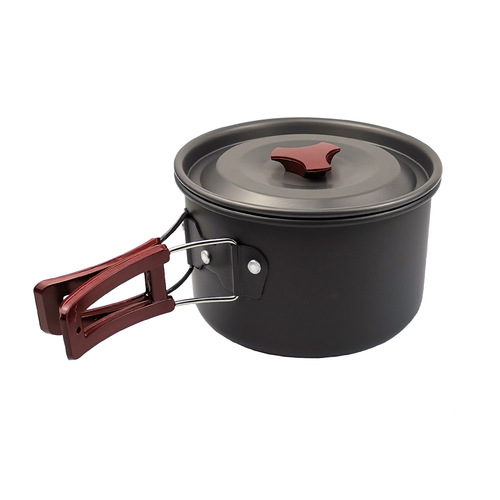 Cross-border outdoor supplies camping cookware foldable large pot portable single pot campfire single soldier cookware picnic equipment