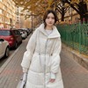 Real shot 2020 thickening Down Cotton 3D Burning flowers fashion Show thin Waist cotton-padded clothes coat Mid length version cotton-padded jacket