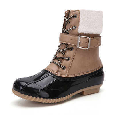 new pattern Cross border Large Plush thickening Europe and America non-slip wear-resisting one Casual boots