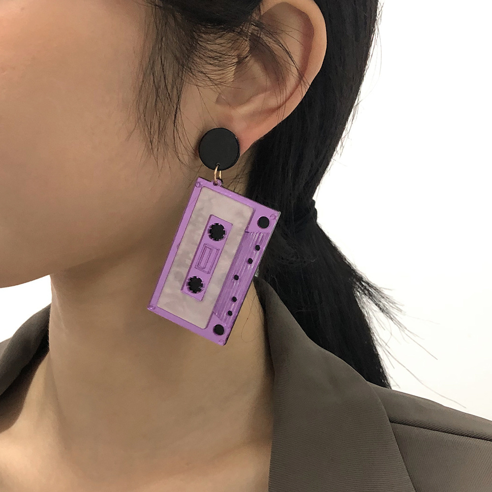 Tape Exaggerated Funny Hip-hop Style Geometric Earrings display picture 18
