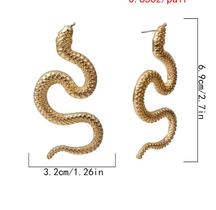 1 Paire Mode Serpent Alliage Placage Femmes Boucles D'oreilles display picture 2