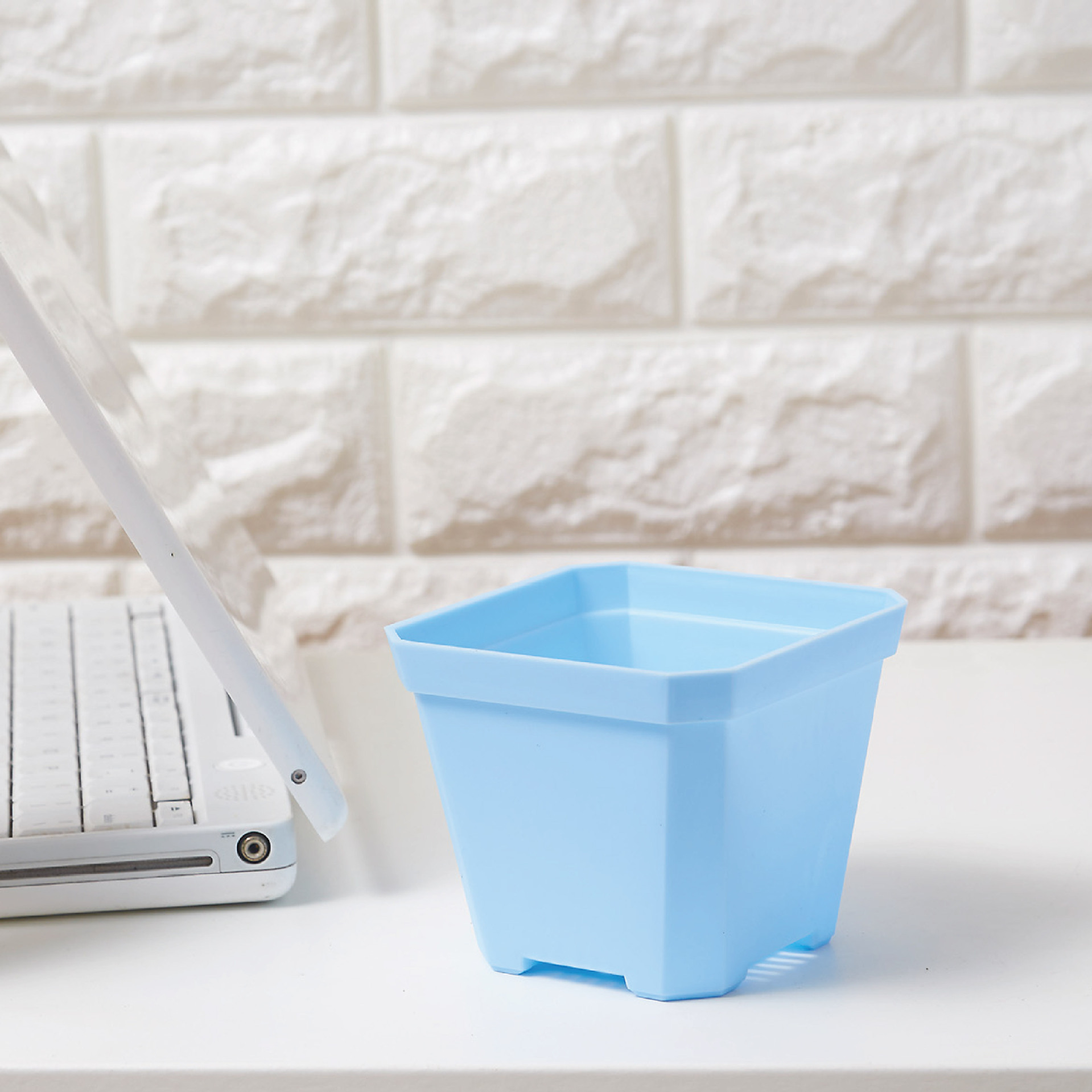 Plástico maceta de plántulas macetas de carne nutrición maceta pequeña olla blanca blanca negra multifuncional mini balcón balcón jardinería balcón