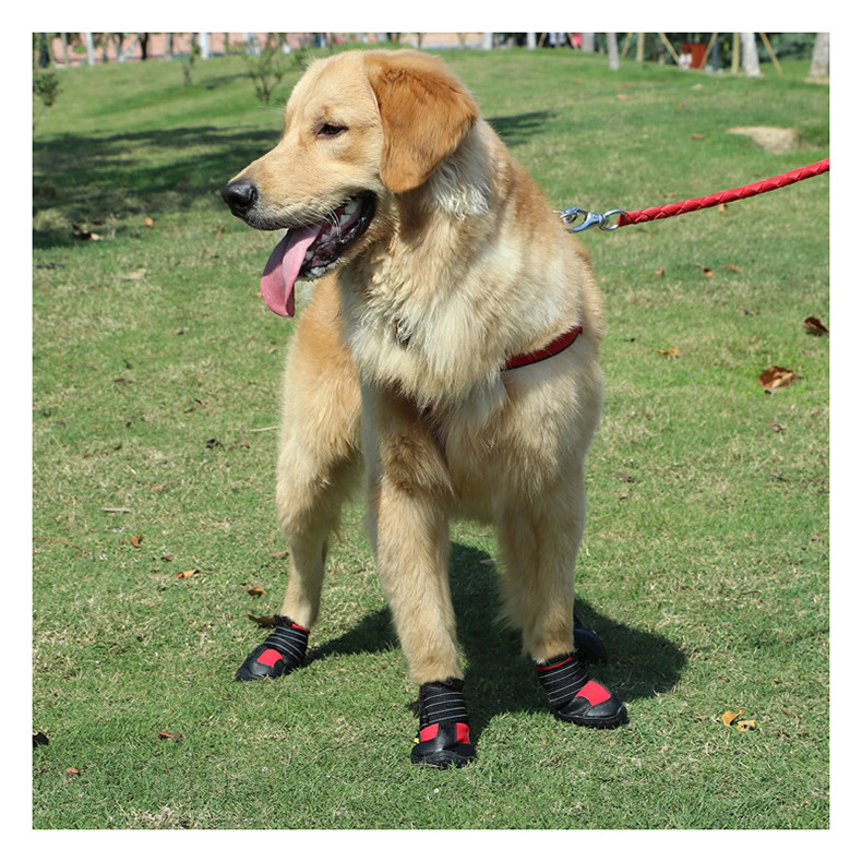 Zapatos de perro otoño e invierno cálido Guangzhou Comercio exterior mascota perro pie cubierta impermeable perro botas perro zapatos transfronterizos