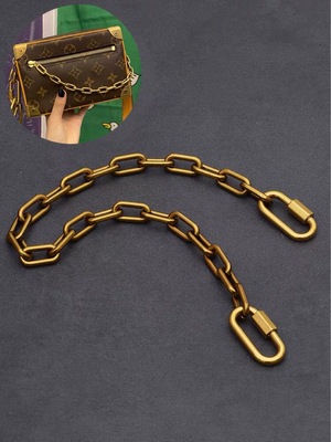 老花中古软盒子包带方包可拆卸链条包包合金链子复古短链条配件|ms