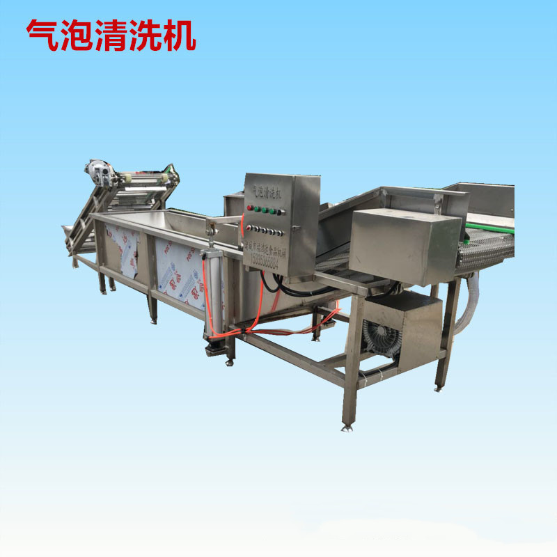供应多功能苹果气泡清洗机 毛刷清洗大枣设备 不锈钢气泡清洗机
