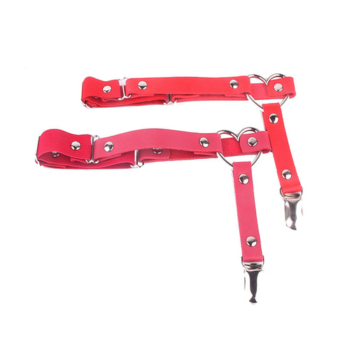 European and American sexy stocking clip + thigh ring punk style leather thigh ring garter belt