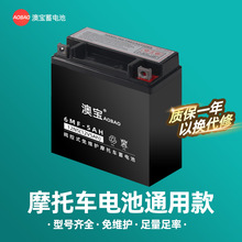 摩托车电瓶12V5AH适用雅马哈110大运豪爵弯梁车免维护电池12N5-BS