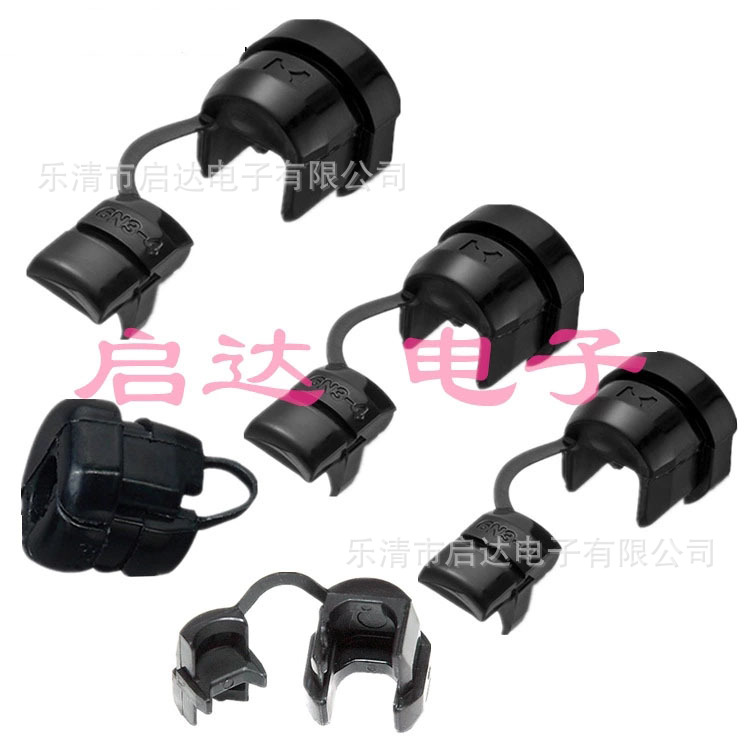 供应 塑料紧固件尼龙材质电源线扣 3P-4  2P-4黑色线扣