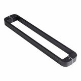 Черная ручка с двойной ручкой из нержавеющей стали простой стеклянная ручка дверной дверь.