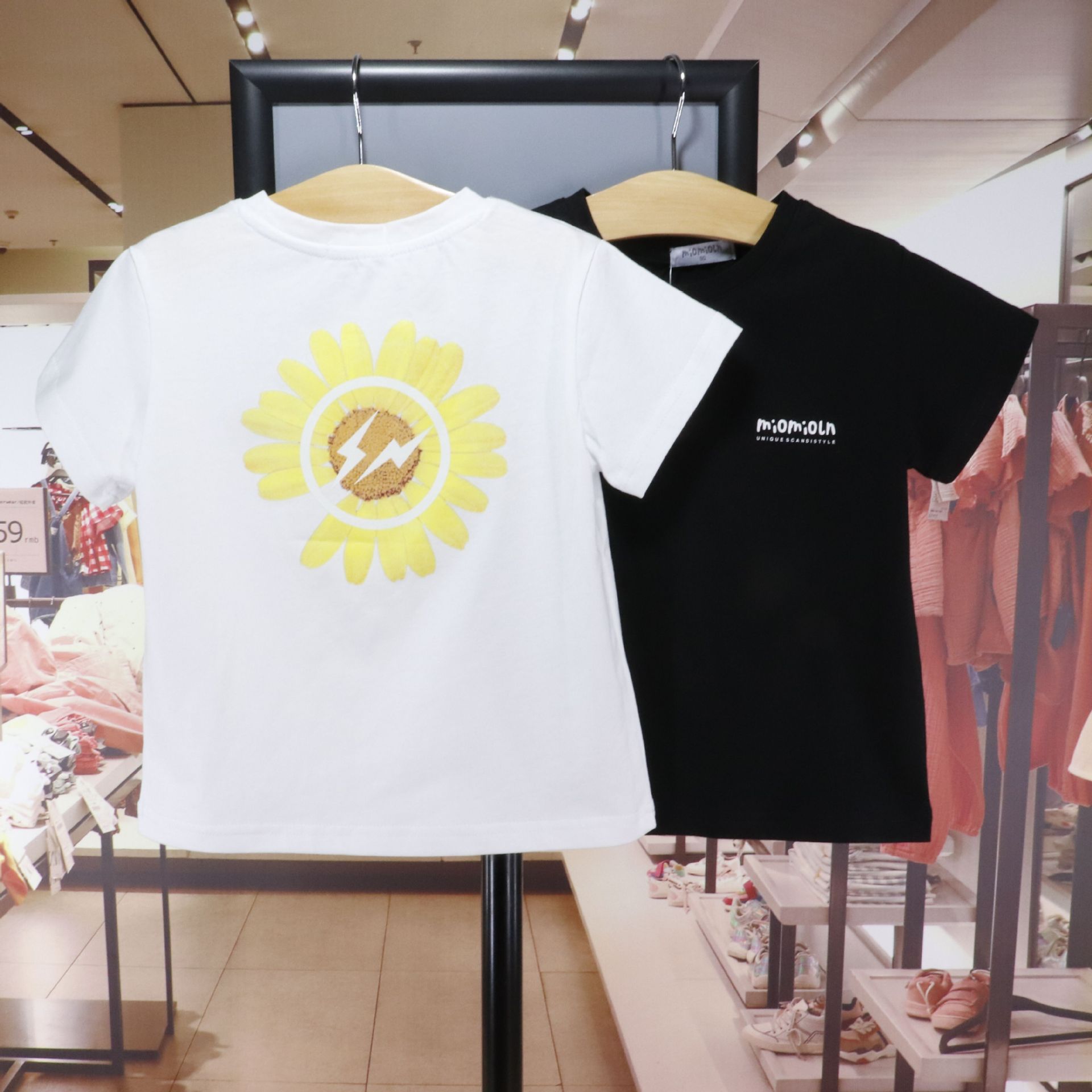 20 summer new pattern Sun flower Short sleeved With children Korean Edition Daisy children pure cotton Shirts Homewear