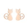 Cute fashionable small earrings stainless steel, Korean style