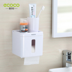 Paper Towel Holder without Drilling, Wall-mounted Waterproof Toilet Paper Roll Box, Multifunctional Paper Storage and Display Shelf, Toilet Paper Rack
