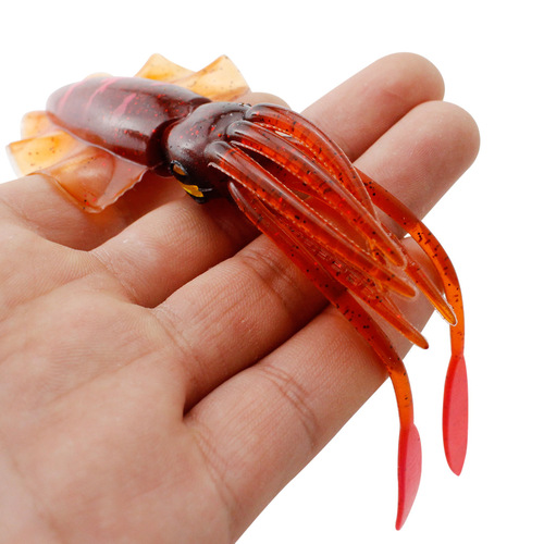 Hunting high Luya squid bait simulated octopus bait luminous 15cm bionic ear Luya soft bait cross-border fake bait
