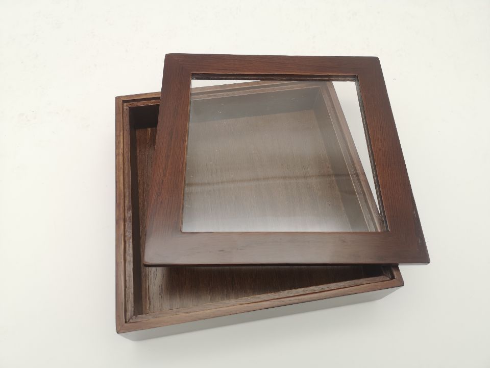 Solid wood home supplies wooden tea box desktop storage