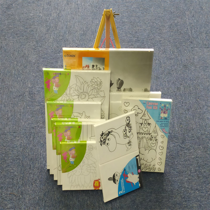 Line picture frame picture frame acrylic paint watercolor paint canvas oil painting finished linen pure cotton picture frame gouache